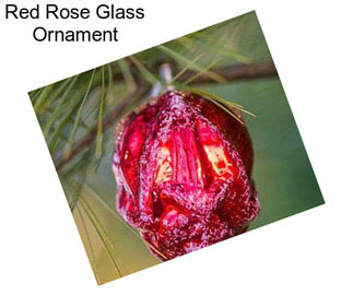 Red Rose Glass Ornament