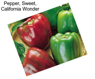 Pepper, Sweet, California Wonder