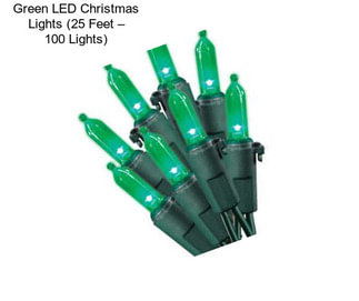Green LED Christmas Lights (25 Feet – 100 Lights)