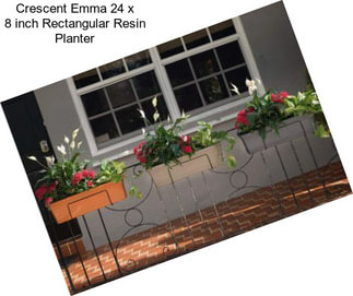 Crescent Emma 24 x 8 inch Rectangular Resin Planter