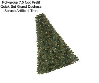 Polygroup 7.5 foot Prelit Quick Set Grand Duchess Spruce Artificial Tree