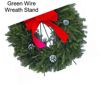 Green Wire Wreath Stand