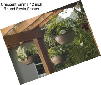 Crescent Emma 12 inch Round Resin Planter