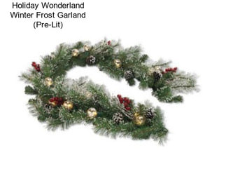 Holiday Wonderland Winter Frost Garland (Pre-Lit)