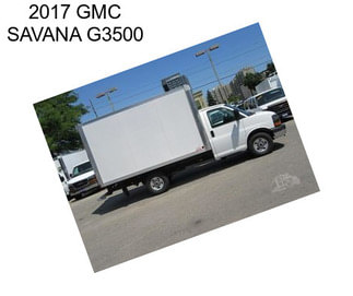 2017 GMC SAVANA G3500