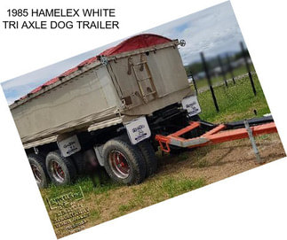 1985 HAMELEX WHITE TRI AXLE DOG TRAILER