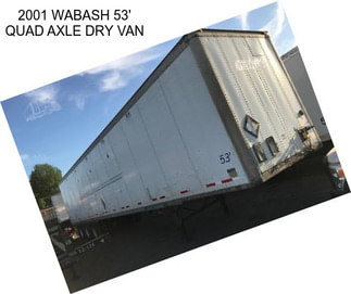 2001 WABASH 53\' QUAD AXLE DRY VAN