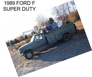 1989 FORD F SUPER DUTY