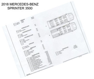 2018 MERCEDES-BENZ SPRINTER 3500