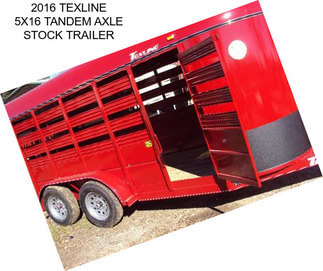 2016 TEXLINE 5X16 TANDEM AXLE STOCK TRAILER