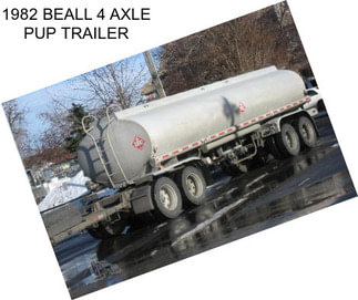 1982 BEALL 4 AXLE PUP TRAILER