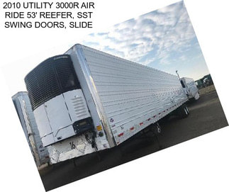 2010 UTILITY 3000R AIR RIDE 53\' REEFER, SST SWING DOORS, SLIDE