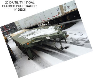 2010 UTILITY 18\' OAL FLATBED PULL TRAILER  14\' DECK