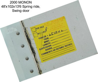 2000 MONON 48\'x102\