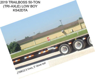 2019 TRAILBOSS 50-TON (TRI-AXLE) LOW BOY KS42DTA