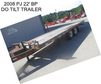 2008 PJ 22\' BP  DO TILT TRAILER