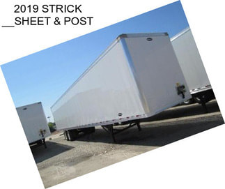 2019 STRICK __SHEET & POST