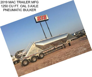 2019 MAC TRAILER MFG 1250 CU FT. OAL 3 AXLE PNEUMATIC BULKER