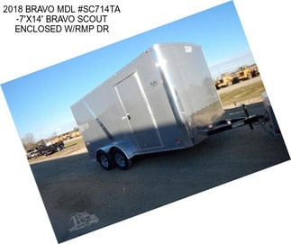 2018 BRAVO MDL #SC714TA -7\'X14\' BRAVO SCOUT ENCLOSED W/RMP DR