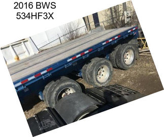 2016 BWS 534HF3X