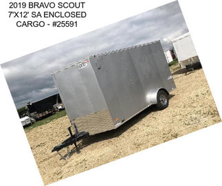 2019 BRAVO SCOUT 7\'X12\' SA ENCLOSED CARGO - #25591