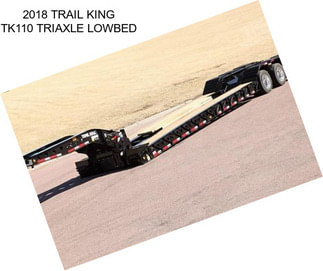 2018 TRAIL KING TK110 TRIAXLE LOWBED