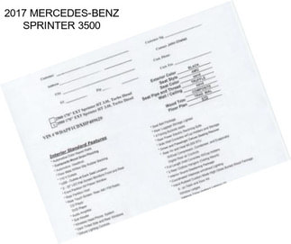 2017 MERCEDES-BENZ SPRINTER 3500