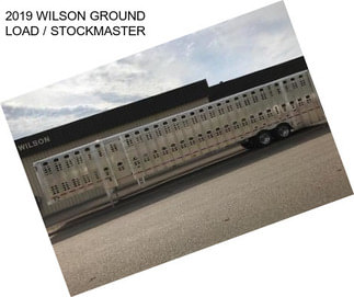 2019 WILSON GROUND LOAD / STOCKMASTER