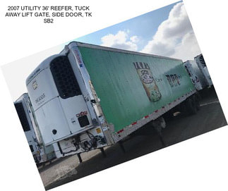 2007 UTILITY 36\' REEFER, TUCK AWAY LIFT GATE, SIDE DOOR, TK SB2