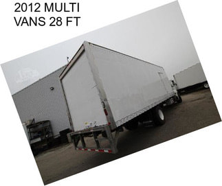 2012 MULTI VANS 28 FT