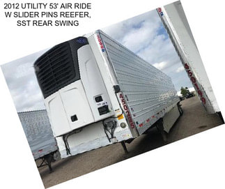 2012 UTILITY 53\' AIR RIDE W SLIDER PINS REEFER, SST REAR SWING