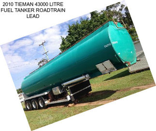 2010 TIEMAN 43000 LITRE FUEL TANKER ROADTRAIN LEAD