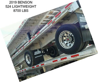 2019 BENSON 524 LIGHTWEIGHT 8700 LBS