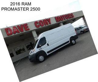 2016 RAM PROMASTER 2500