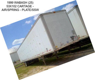 1999 WABASH (25) 53X102 CARTAGE - AIR/SPRING - PLATE/SSW