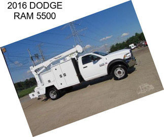 2016 DODGE RAM 5500