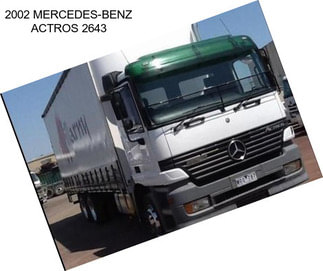 2002 MERCEDES-BENZ ACTROS 2643