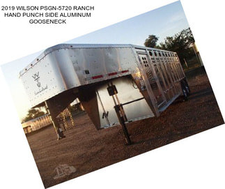 2019 WILSON PSGN-5720 RANCH HAND PUNCH SIDE ALUMINUM GOOSENECK