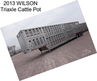 2013 WILSON Triaxle Cattle Pot