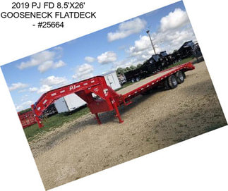 2019 PJ FD 8.5\'X26\' GOOSENECK FLATDECK - #25664