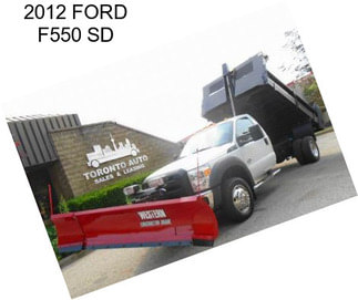 2012 FORD F550 SD