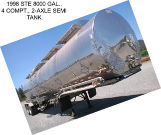 1998 STE 8000 GAL., 4 COMPT., 2-AXLE SEMI TANK