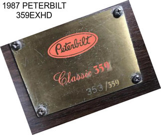 1987 PETERBILT 359EXHD