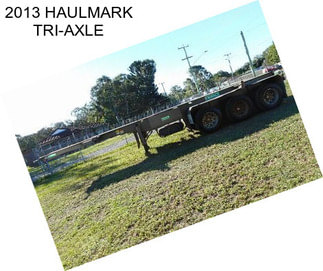 2013 HAULMARK TRI-AXLE