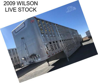 2009 WILSON LIVE STOCK