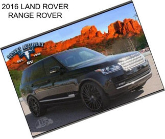 2016 LAND ROVER RANGE ROVER