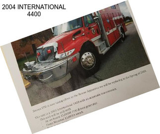 2004 INTERNATIONAL 4400