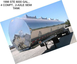 1998 STE 8000 GAL., 4 COMPT., 2-AXLE SEMI TANK