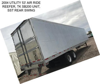 2004 UTILITY 53\' AIR RIDE REEFER, TK SB200 UNIT, SST REAR SWING