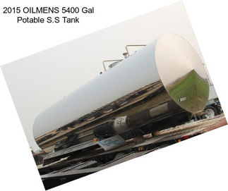 2015 OILMENS 5400 Gal Potable S.S Tank